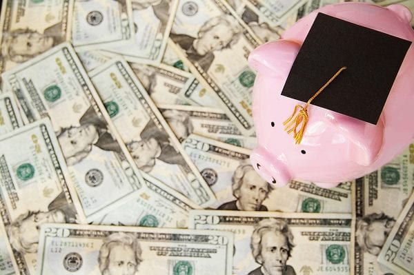student loan debt piggy bank money