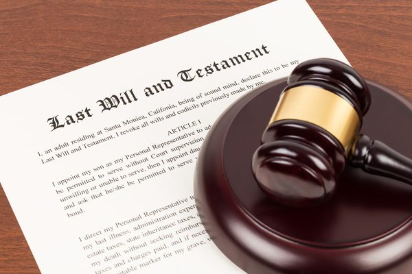 avoid probate will and testament with gavel small
