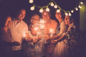 party celebration family money talk